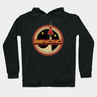 Intergalactic Retro Red Rocket Hoodie